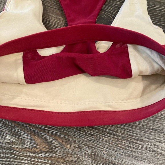 MPG Red Maroon Racerback Seamless Sports Bra - Picture 3 of 4